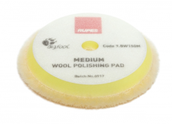 *TAMPONE LUCIDATURA IN LANA BIG FOOT GIALLO D.130/145 "MEDIUM