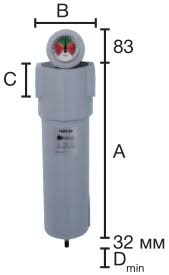 FILTRO DI LINEA C/INDICATORE OMI F0008QF LT.1000