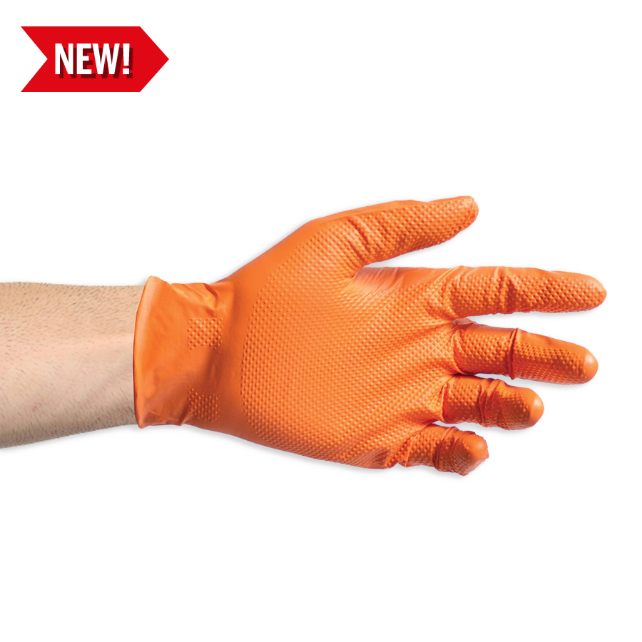 GUANTI NITRILE SENZA POLVERE ORANGE GRIP PZ.50 TG.M