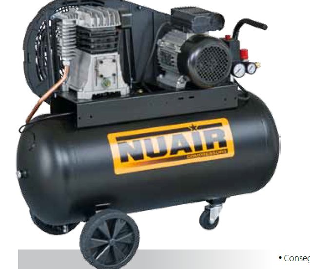 COMPRESSORE A CINGHIA NUAIR LT.100 TRIFASE  B3800B/100 CT3 36FA541NUB008