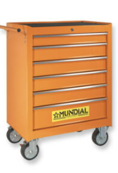 CARRELLO 3 CASSETTI PIANO GOMMA RUBBER C/228 UTENSILI MUNDIAL 1808-310