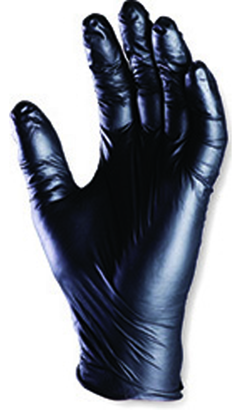 GUANTI NITRILE NERO S/POLVERE DPI III PZ.50 TG.9