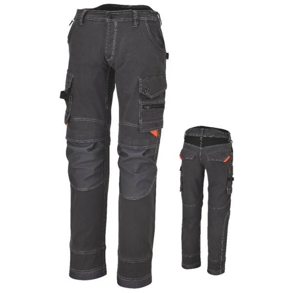 PANTALONE LAVORO MULTITASCHE GRIGIO