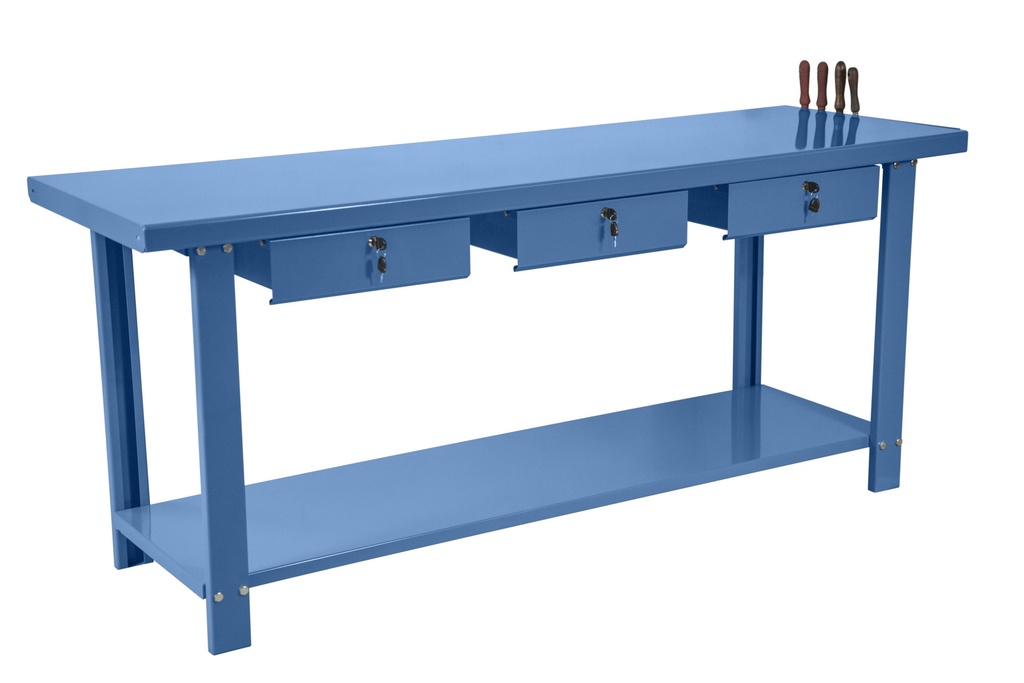 BANCO DA LAVORO DERBY L=2000 C/3 CASSETTI GR72-B + GRCB-B