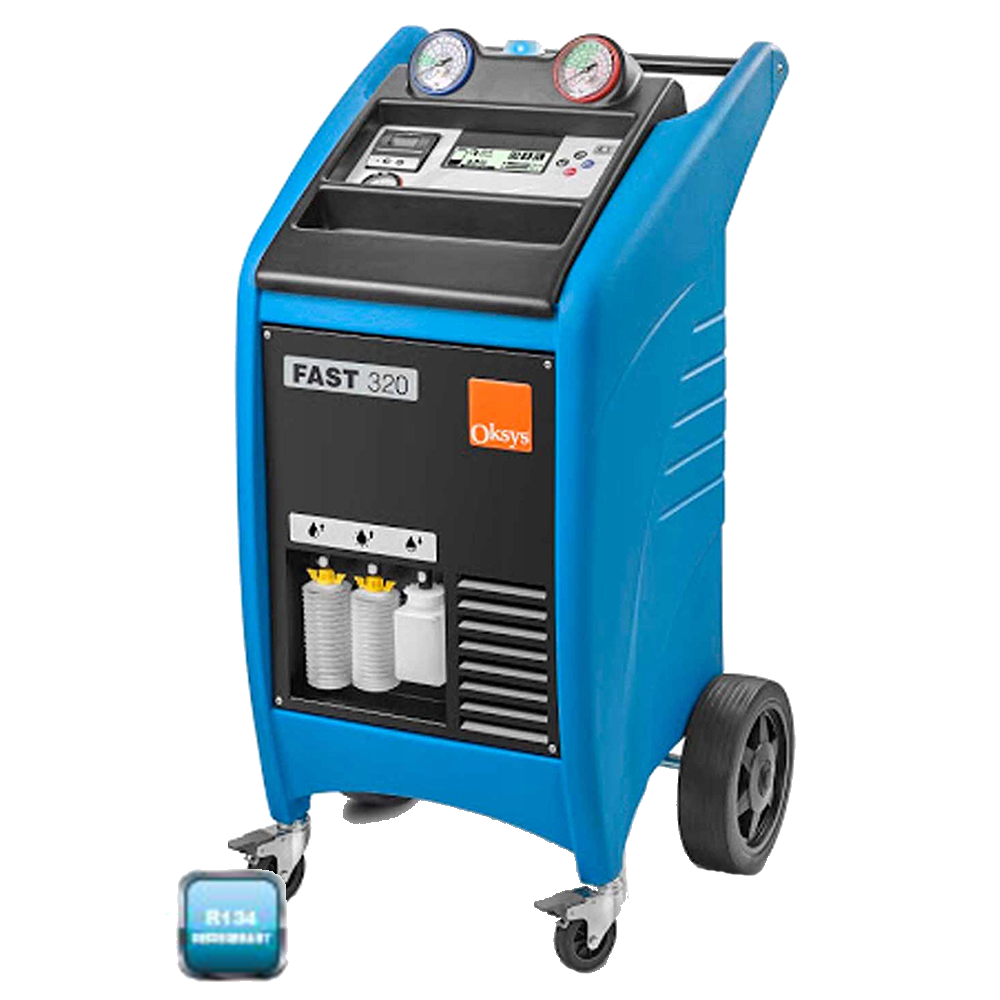STAZIONE RICARICA CLIMA OKSYS FAST 320 GAS R134A - FULL AUTOMATIC CON  STAMPANTE