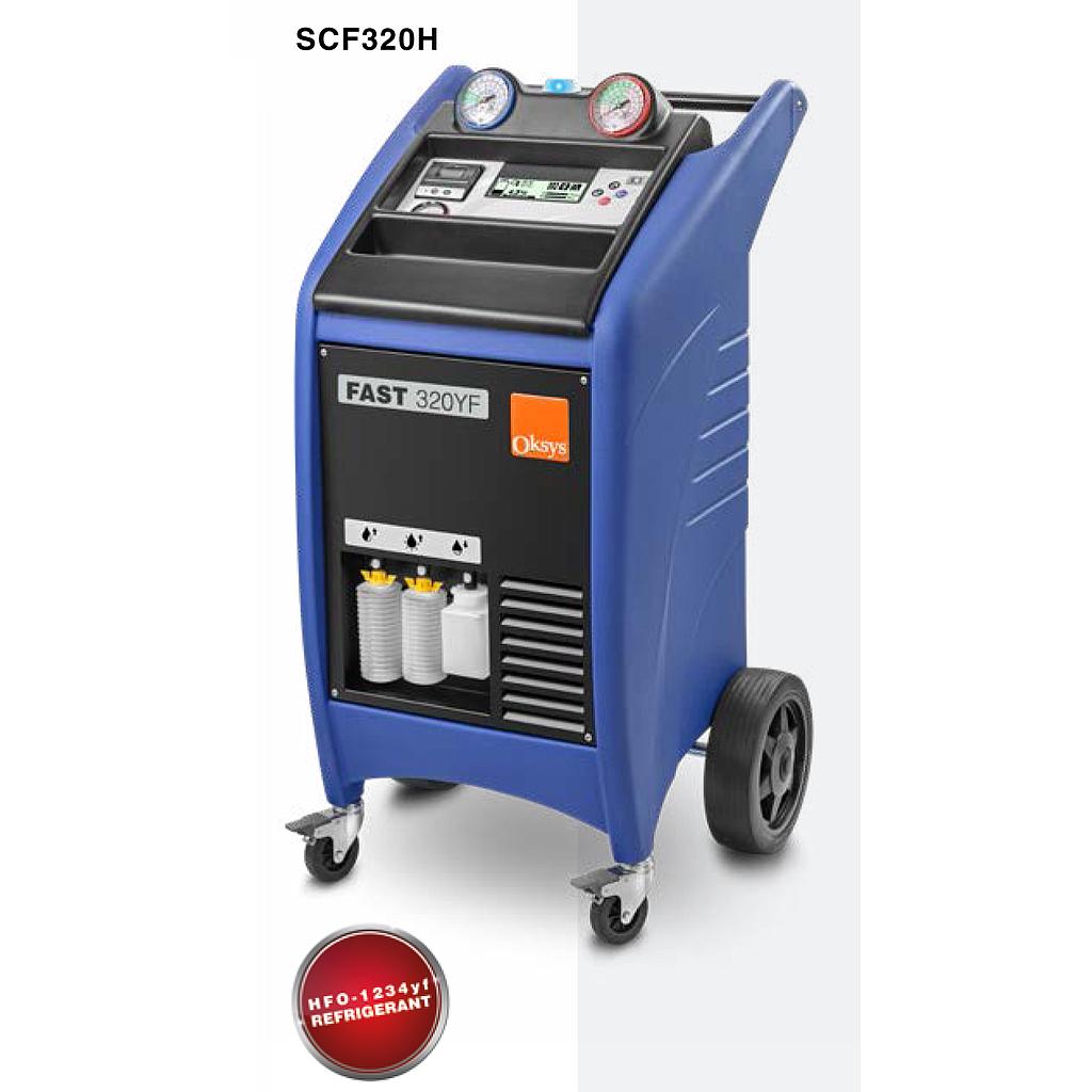STAZIONE RICARICA CLIMA OKSYS FAST 320YF GAS 1234YF - FULL AUTOMATIC CON STAMPANTE