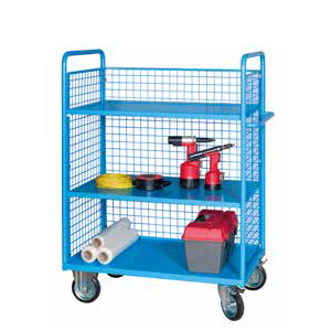 CARRELLO 3 SPONDE IN RETE 1116X694X1500H